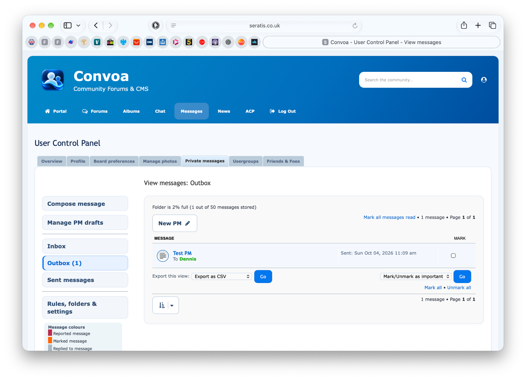 Convoa private messages preview