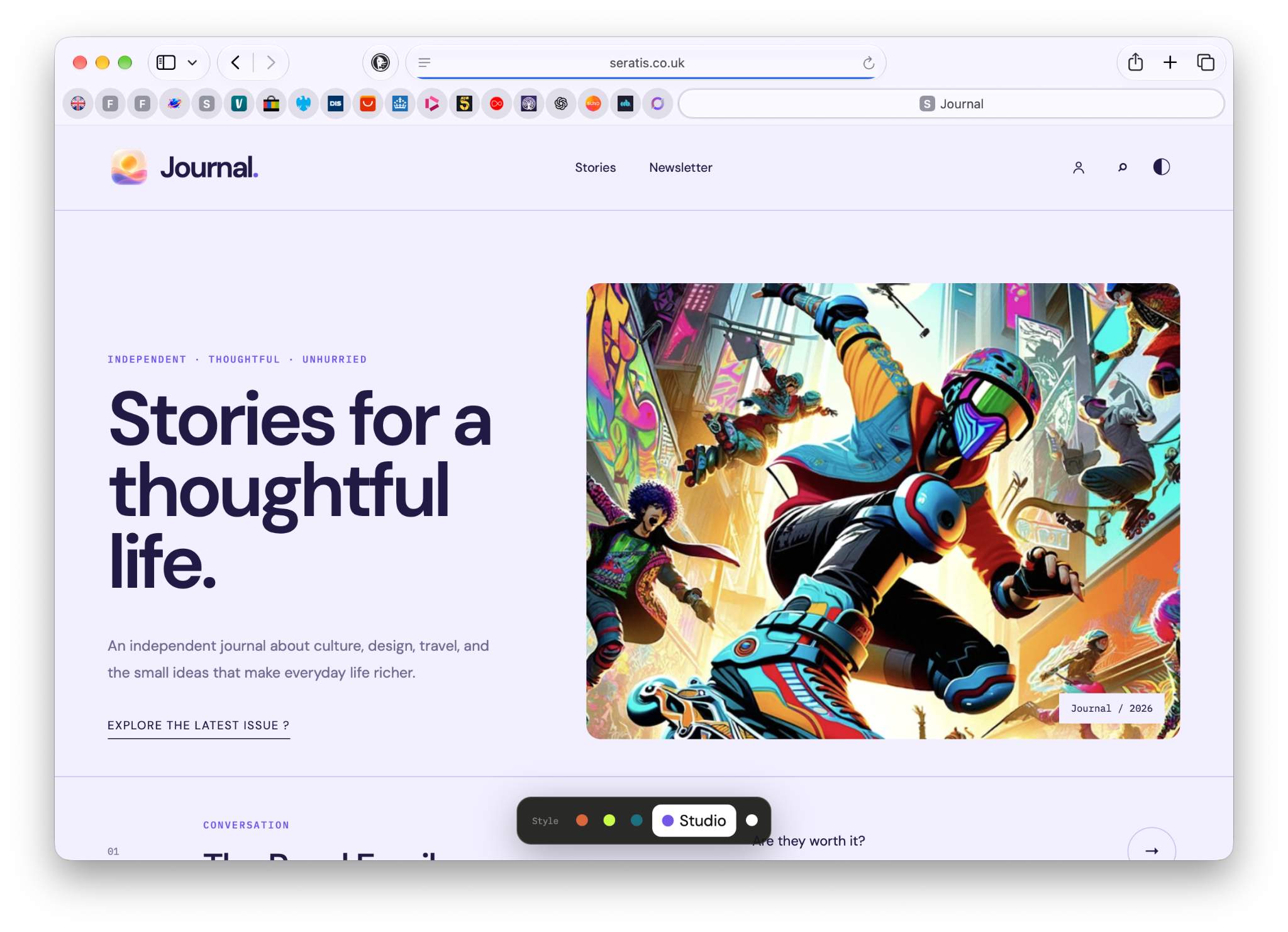 Journal public homepage